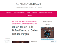 Tablet Screenshot of alfalfaenglish.com